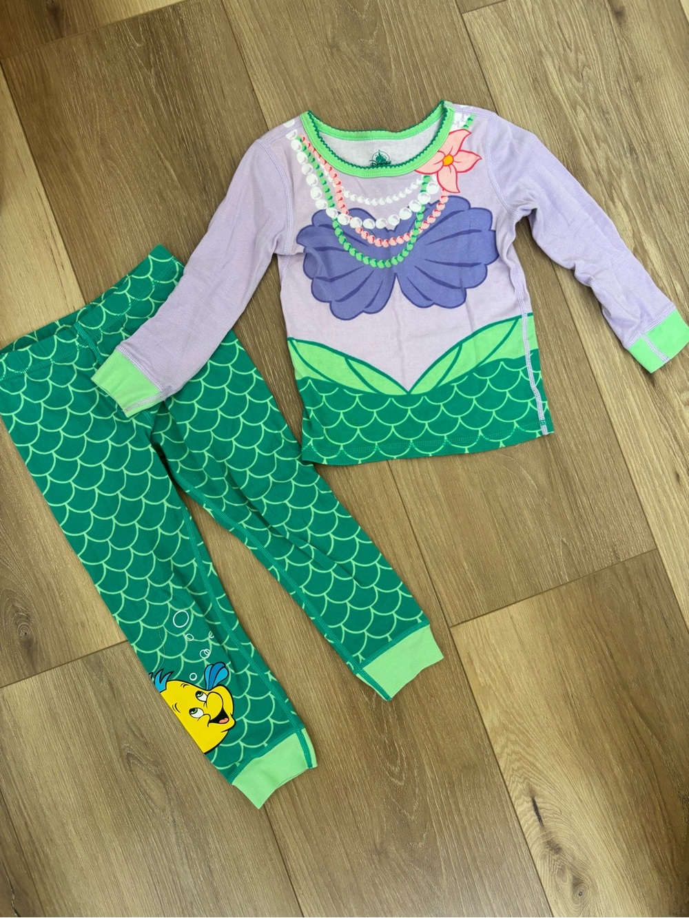 Disney Little Mermaid Pajama Set - Size 4